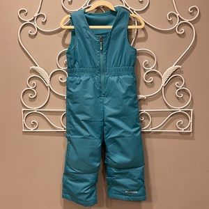 Columbia Teal toddler snow bibs
